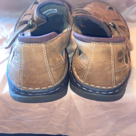 Timberland Men’s Brown Leather Slip On Shoe-Size 9.5 - Picture 3 of 10